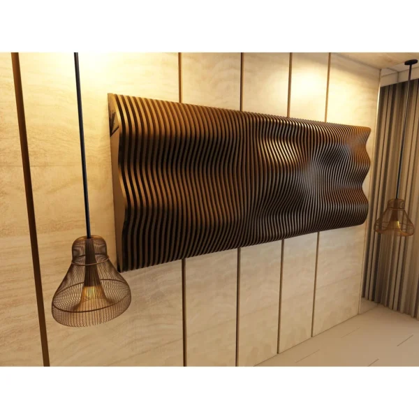 Unique Parametric Wavy Wooden Wall Art Designs - CNC Files