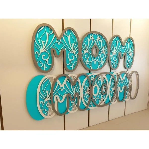 Mother's Day SVG Files for Laser Cutting, love Mom Ever SVGfor Mother's Day, Mom SVG Files, Laser Cut Mom Designs, Mom SVG Cut Files