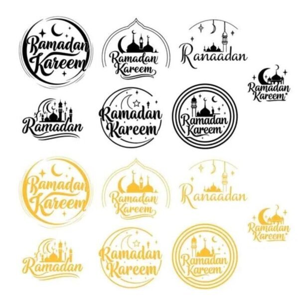 Ramadan Kareem Design Bundle ? SVG Cutting File with Swashes (svg, pdf, DXF, EPS. ai Formats)