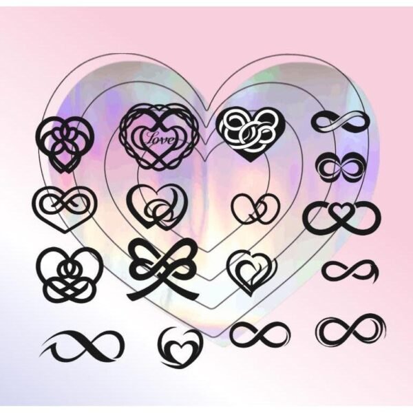 infinty love Design Bundle ? SVG Cutting File with Swashes (svg, pdf, DXF, EPS Formats)
